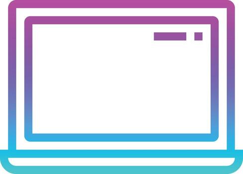 laptop wifi connectivity computer - gradient icon vector
