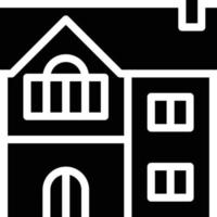 house mansion home building real estate - solid icon vector