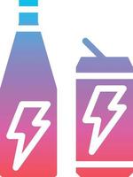 energy drink bottled can beverage - gradient solid icon vector