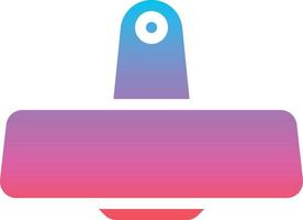 rear view mirror part - gradient solid icon vector