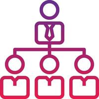 organización colaboración trabajo en equipo conexión asociaciones - icono degradado vector