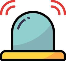 sirena wifi anillo de emergencia - icono de contorno lleno vector