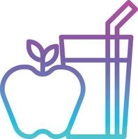 apple juice glass fruit beverage - gradient icon vector