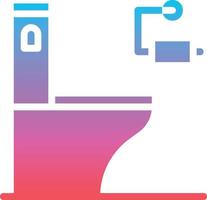 toilet restroom bathroom lavatory wc - gradient solid icon vector