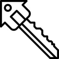 house key remote lock house door - outline icon vector