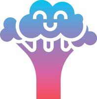 granja de vegetales de brócoli - icono sólido degradado vector