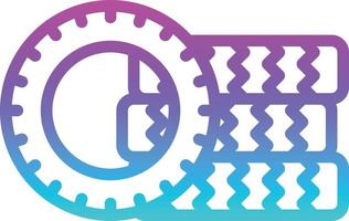 wheel tire stack racing - gradient icon vector