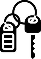 key remote wireless lock - solid icon vector