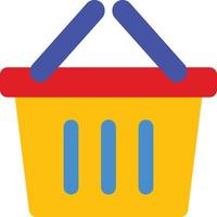 basket shopping - flat icon vector
