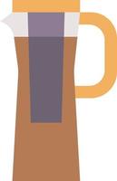 cold brew coffee jug beverage - flat icon vector