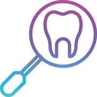 odontología refleja dientes dentista clínica - icono degradado vector