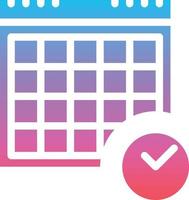 calendar planning clock time date - solid gradient icon vector