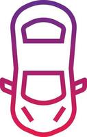 car top view vehicle driving - gradient icon vector
