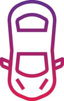 car top view vehicle driving - gradient icon vector