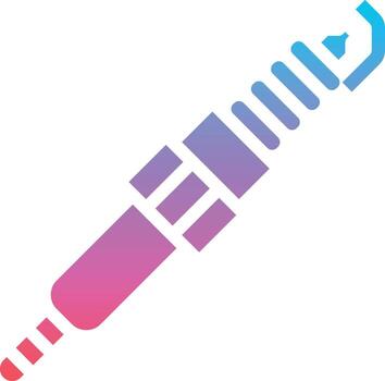 spark plug start part - gradient solid icon vector