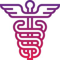 caduceus healthcare medical - gradient icon vector