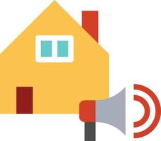 promotion advertisement promote real estate house - flat icon vector