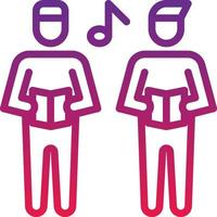 choir music song chorus voice - gradient icon vector