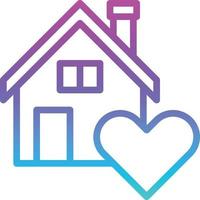 love home house family happy - gradient icon vector