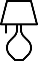 table lamp lamp lighting bulb furniture - outline icon vector