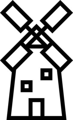 windmill wind energy - outline icon
