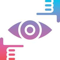 vision eye hand view focus - solid gradient icon vector