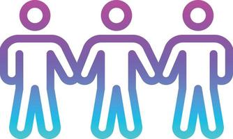 sociology team power partner social - gradient icon vector