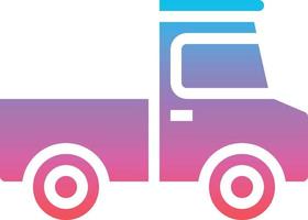 pickup truck car transport - gradient solid icon vector