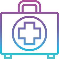 first aid kit healthcare medical - gradient icon vector