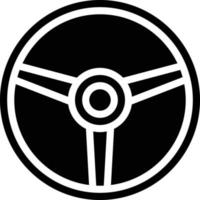 steering wheel horn part - solid icon vector