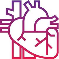 heart organ healthcare medical - gradient icon vector