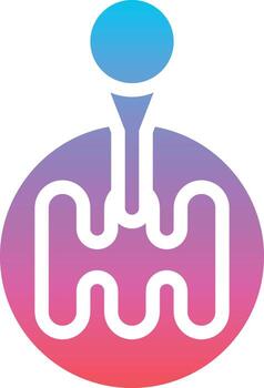 stick shift gear speed - gradient solid icon vector