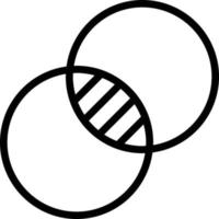 mathematics subset intersect math set - outline icon vector