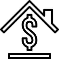 real estate house property money sell - outline icon vector