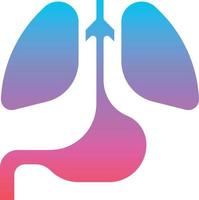 anatomy lung body health human - gradient solid icon vector
