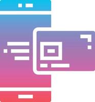 mobile payment online shopping - gradient solid icon vector