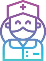 nurse avatar healthcare medical - gradient icon vector