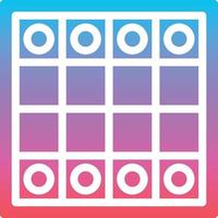 juego de mesa jugando al ajedrez - icono sólido degradado vector