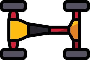 chassis part racing fix - filled outline icon vector