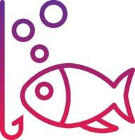 fishing water bait fish bubble - gradient icon vector