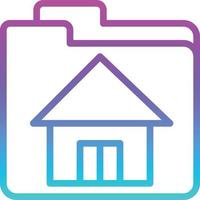 archives folders files real estate house - gradient icon vector