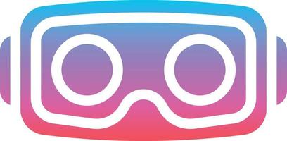 vr wifi technology headset - gradient solid icon vector