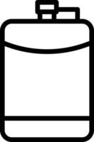 hip flask alcohol travel beverage - outline icon vector