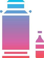 milk beverage product - gradient solid icon vector