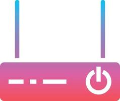 router wifi modem - gradient solid icon vector
