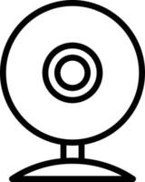 webcam wifi videocall - outline icon vector