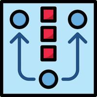 strategy flow working promotion way - filled outline icon vector