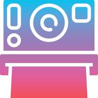 photography camera shoot lens - gradient solid icon vector