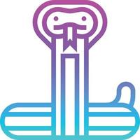 snake animal shoe citcus carnival - gradient icon vector