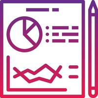 planning graph analysis paper pencil planning - gradient icon vector